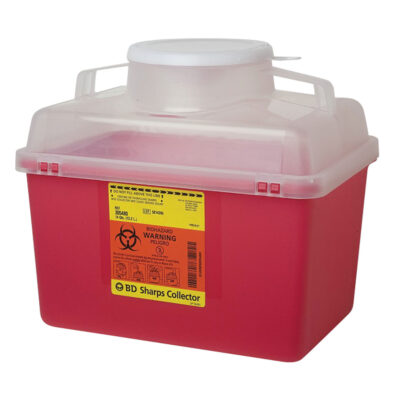 Sharps Cont. 14qt Clear Top