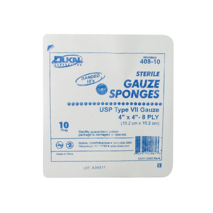 Gauze Sponge 4x4 8ply 10/tray ST.