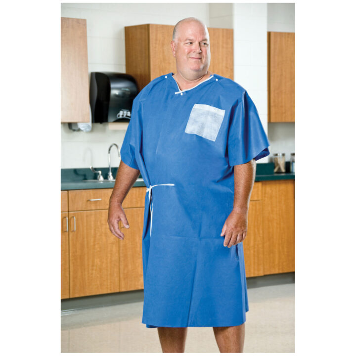 Gown Exam Non-Woven 40"x50" Blue