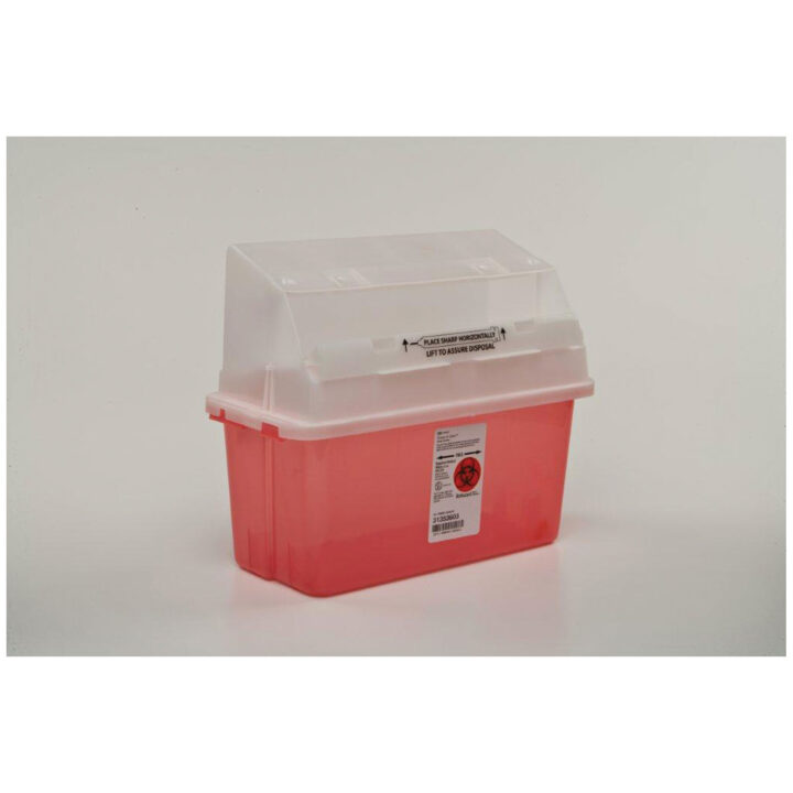 Sharps Cont. 5-QT Trans Red