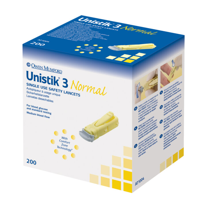 Lancet Normal 23G 1.8mm Yellow 200/box