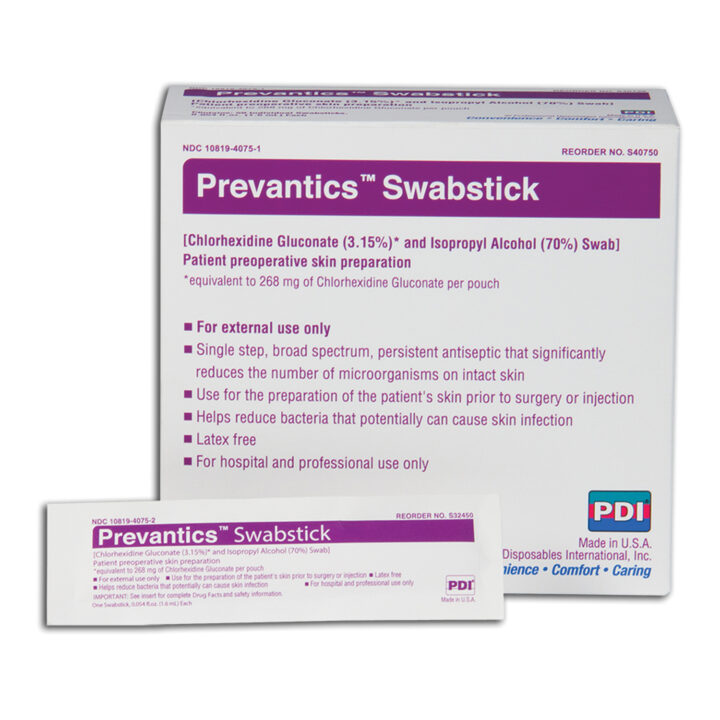 Swabstick Chlorascrub Prevantics