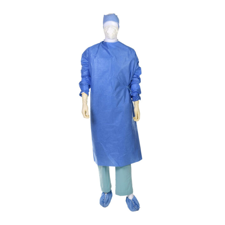 Gown Surgical STD SM/Med Blue Sterile